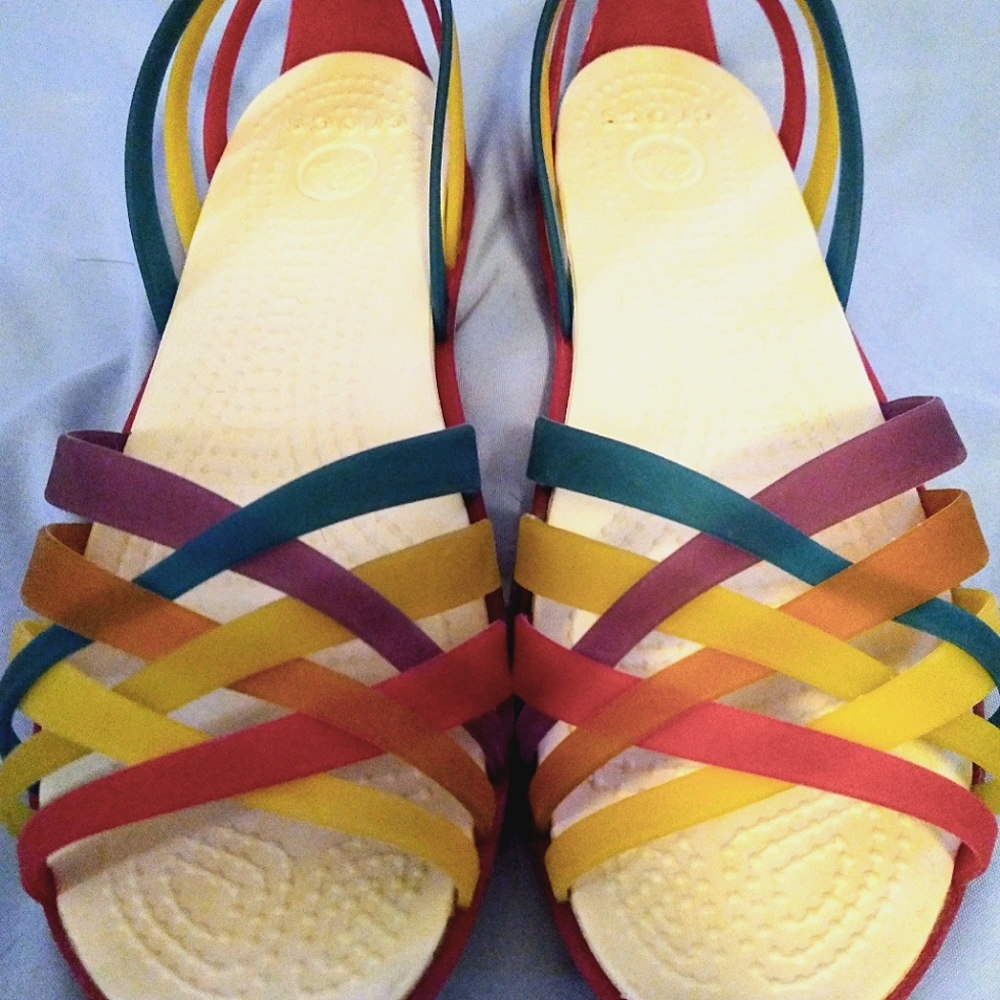 Crocs Flat sandals size 5W